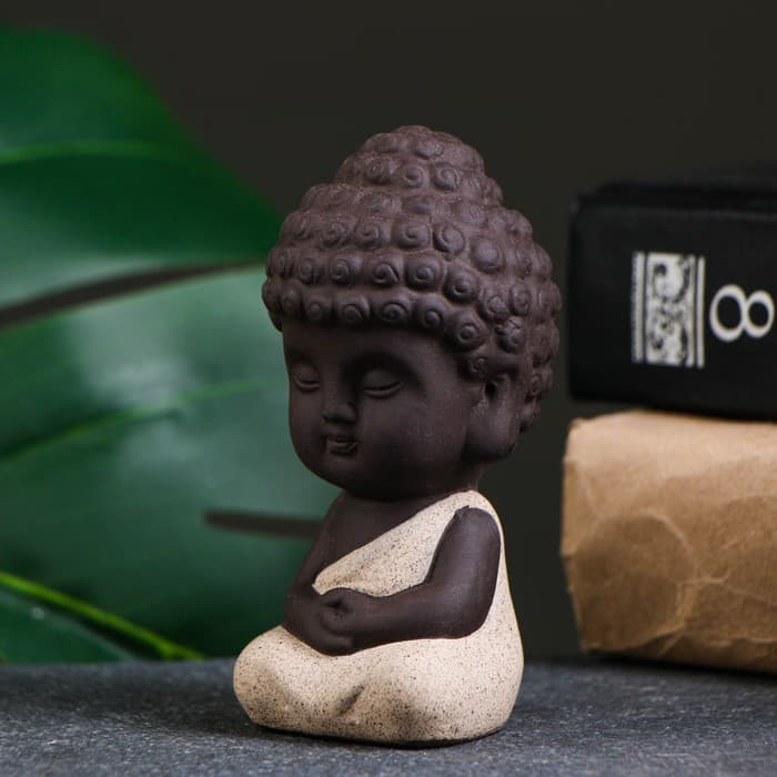 Фигурка керамика TAKE IT EASY «Кудрявый Будда», 5×9 см, МИКС