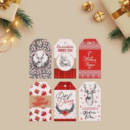 Шильдик новогодний декоративный в наборе «Верь в мечту», 6 шт., 9×5 см