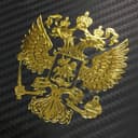 Наклейка на автомобиль «Герб России» 4.5×5 см, золото