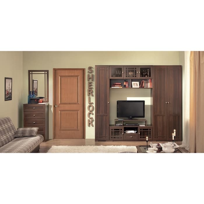 Зеркало навесное Sherlock 7, 599×16×942 мм, цвет орех шоколадный