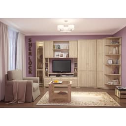 Стеллаж угловой Sherlock 14, 590×400×2107 мм, цвет дуб сонома