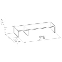 Подставка для ТВ Sherlock 17, 878×300×153 мм, цвет ясень анкор светлый