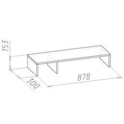 Подставка для ТВ Sherlock 17, 878×300×153 мм, цвет дуб сонома