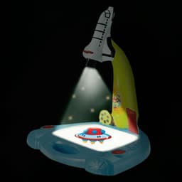 Лампа-проектор ZABIAKA «Ракета» 3 в 1, 36 картинок, альбом, 12 маркеров