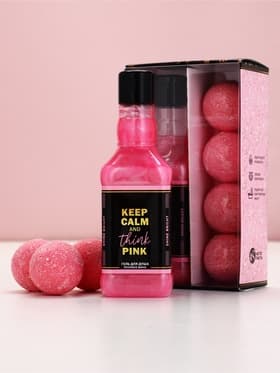 Подарочный набор косметики Keep calm, гель для душа виски 250 мл и бомбочки для ванны 4×40 г, Чистое счастье