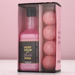 Подарочный набор косметики Keep calm, гель для душа виски 250 мл и бомбочки для ванны 4×40 г, Чистое счастье