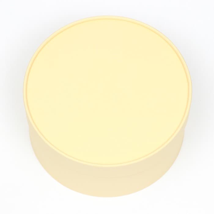 Подарочная коробка круглая «Крема» кремовая, завальцованная без окна, 21×11 см