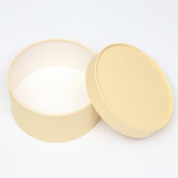 Подарочная коробка круглая «Крема» кремовая, завальцованная без окна, 21×11 см