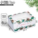 Коробка складная на 6 капкейков новогодняя с окном «С Новым годом», 25×17×10 см