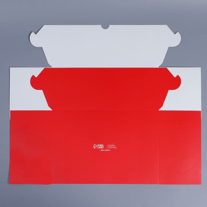 Коробка складная на 6 капкейков новогодняя с окном «С Новым годом», 25×17×10 см