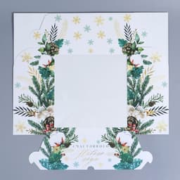 Коробка складная на 9 капкейков с окном «Счастливого Нового года», 25×25×10 см