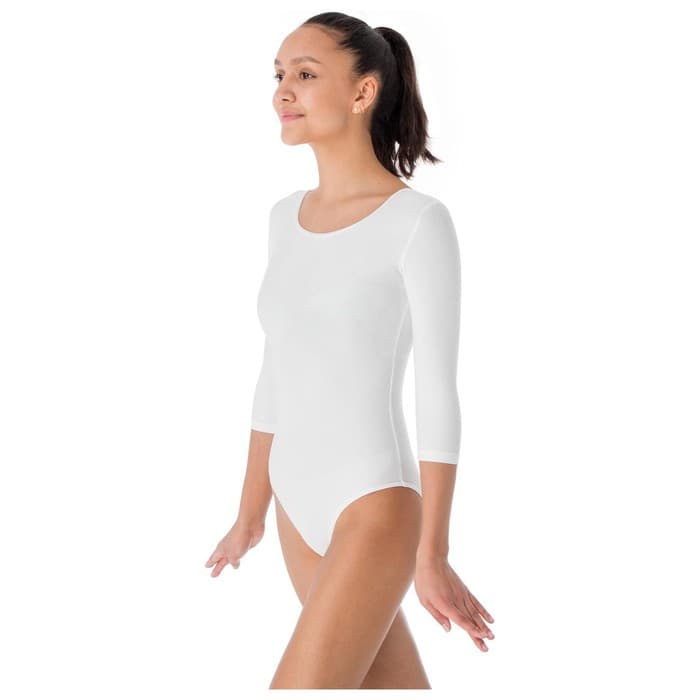 Купальник для гимнастики и танцев Grace Dance, р. 40, цвет белый
