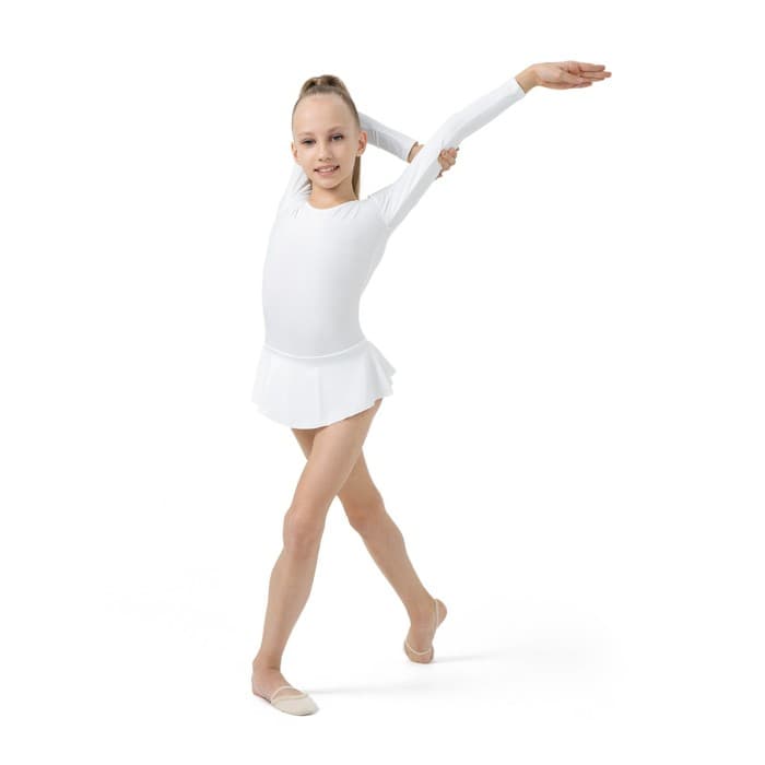 Купальник для гимнастики и танцев Grace Dance, размер 32, белый