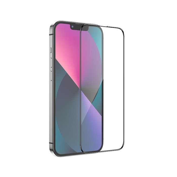 Защитное стекло Hoco G1, для iPhone 13 mini, ПЭТ слой, анти отпечатки, чёрное