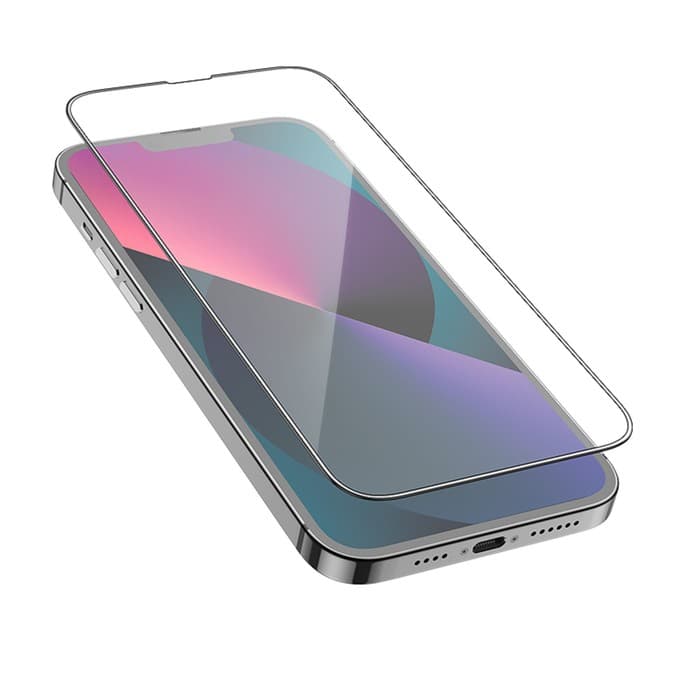 Защитное стекло Hoco G1, для iPhone 13 mini, ПЭТ слой, анти отпечатки, чёрное