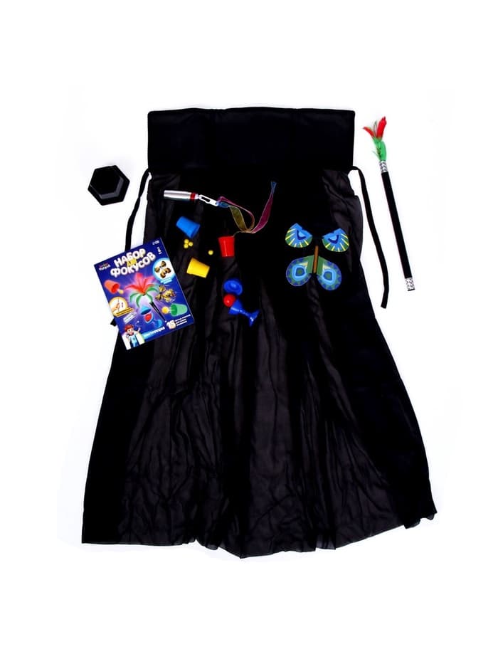 Фокусы, набор 15 фокусов, с мантией