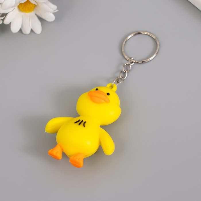 Брелок для ключей на кольце «Утёнок», резина, 2.2×4×5 см