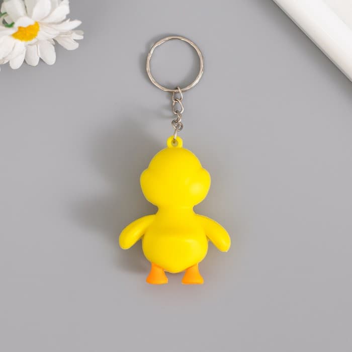 Брелок для ключей на кольце «Утёнок», резина, 2.2×4×5 см