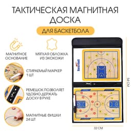 Тактическая магнитная доска для баскетбола, 54×32 см