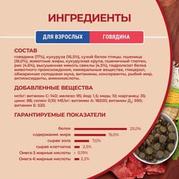 Сухой корм Purina One medium/maxi для взрослых собак, говядина/рис, 10 кг
