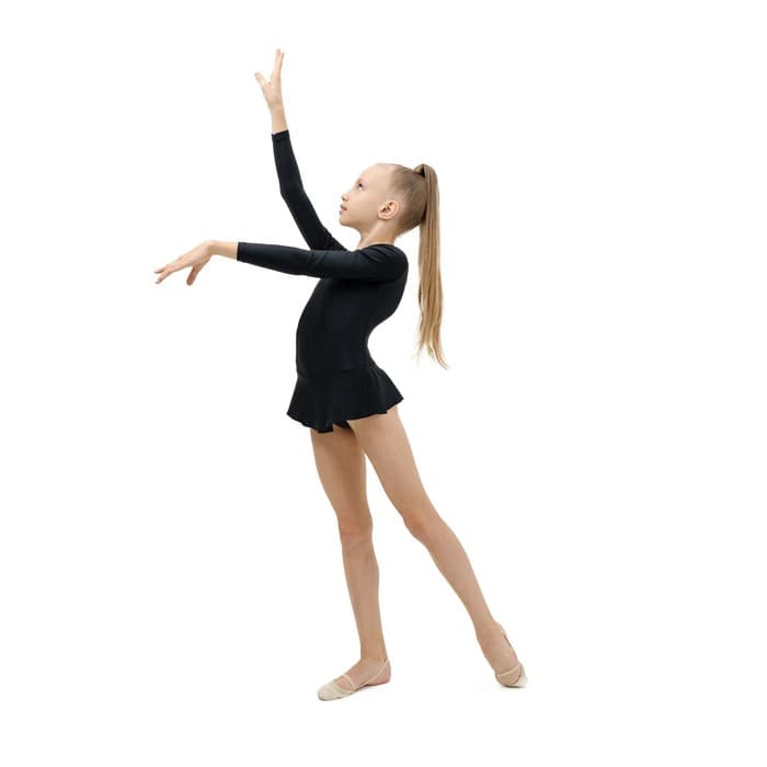 Купальник для гимнастики и танцев Grace Dance, размер 28, чёрный