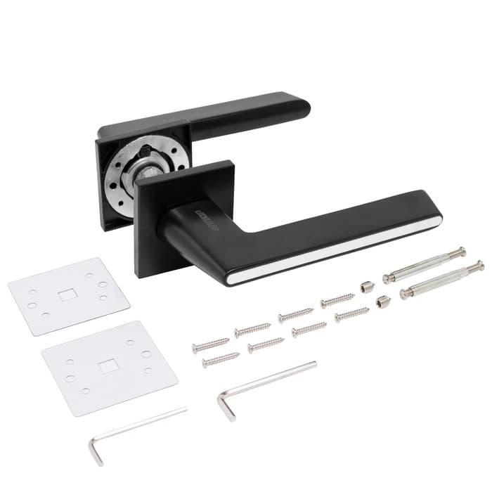 Ручка раздельная «АЛЛЮР» АРТ «АДЕЛЬ» BL/W, матовая, чёрная