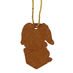 Ёлочная игрушка - подвеска деревянная Лесная мастерская Новый год! ‎Зайка с подарком»