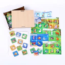 Лото детское Лесная мастерская «Животные», 36 деталей, 6 карточек