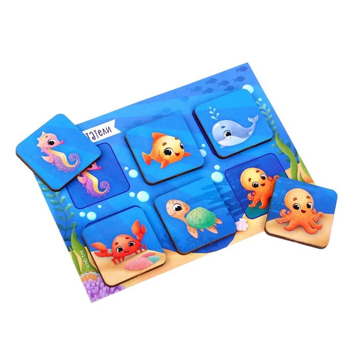 Лото детское Лесная мастерская «Животные», 36 деталей, 6 карточек