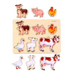 Рамка - вкладыш Лесная мастерская «Животные фермы», 6 вкладышей