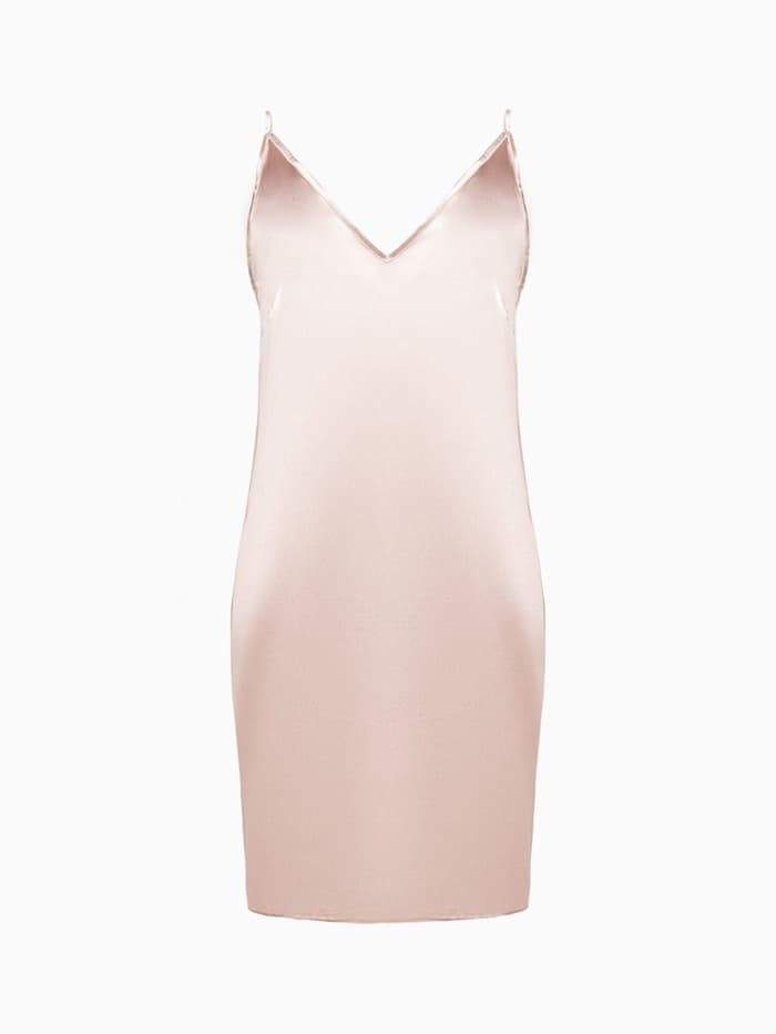 Сорочка ночная женская MINAKU: Light touch, бежевая, размер 44