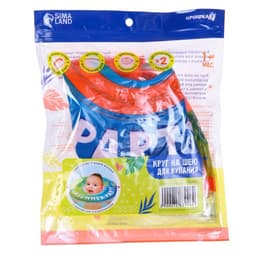 Круг для плавания новорожденных на шею Крошка Я «Вечеринка», надувной, с ручками