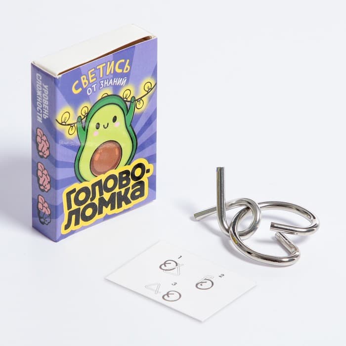 Головоломка металлическая Puzzle «Прокачай мозги», МИКС