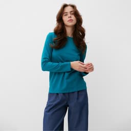 Лонгслив женский MINAKU: Basic line, цвет изумруд, размер 46