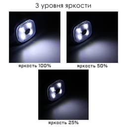 Фонарь - шапка аккумуляторный, 200 мАч, 4 LED, 3 режима, USB, белый