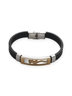 Браслет унисекс «Стиль. Саламандра», L=20.5 см, чёрный, серебро, золото