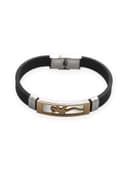 Браслет унисекс «Стиль. Саламандра», L=20.5 см, чёрный, серебро, золото