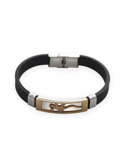 Браслет унисекс «Стиль. Саламандра», L=20.5 см, чёрный, серебро, золото