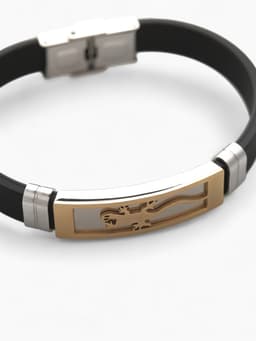 Браслет унисекс «Стиль. Саламандра», L=20.5 см, чёрный, серебро, золото