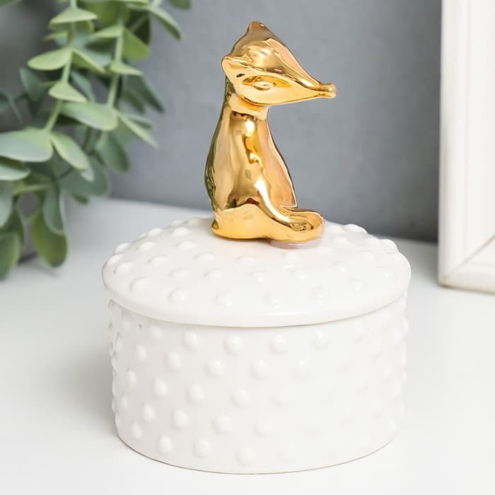 Шкатулка для украшений «Животное», керамика, 11×8.5×8.5 см, МИКС