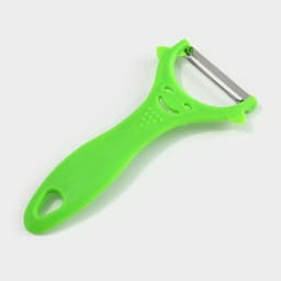 Овощечистка Доляна «Смайлик», 15 см, зелёная