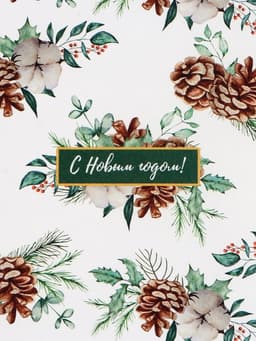 Бумага упаковочная крафт «Шишки», 1 лист, 70×100 см