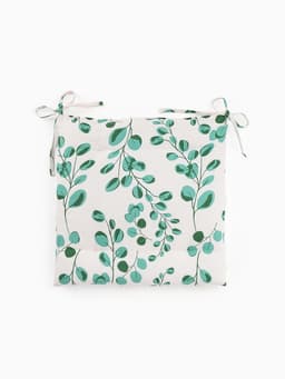 Подушка на стул «Доляна. Эвкалипт», 42×42 см, белая