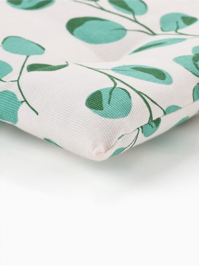 Подушка на стул «Доляна. Эвкалипт», 42×42 см, белая