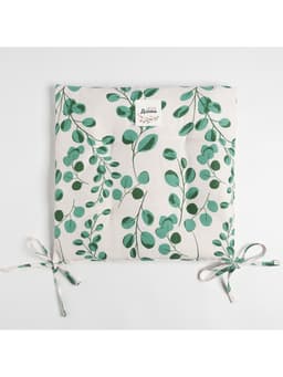 Подушка на стул «Доляна. Эвкалипт», 42×42 см, белая