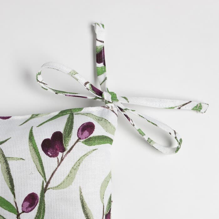 Подушка на стул «Доляна» Olives, 42×42 см, белая