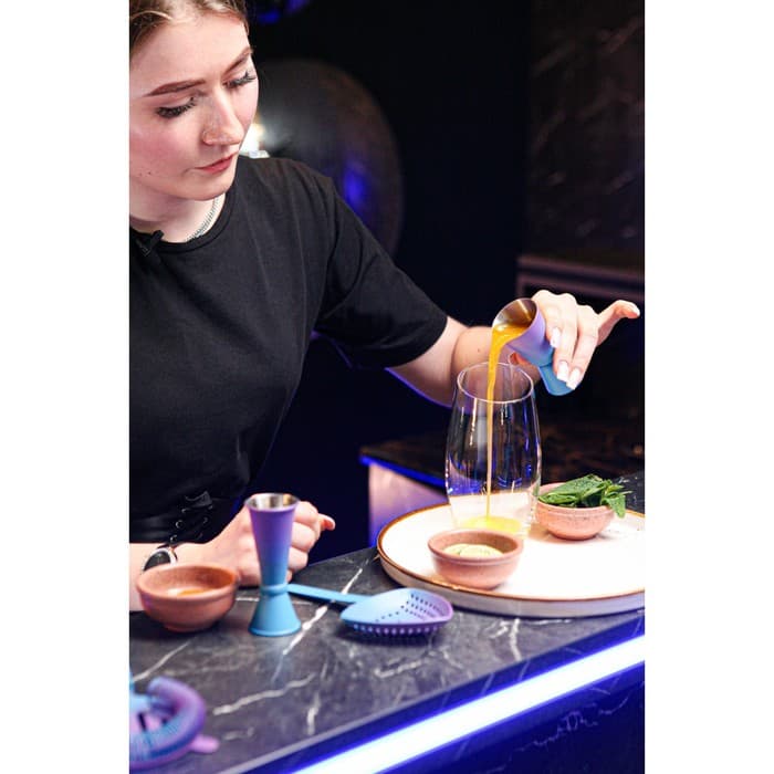 Джиггер Flume, 15/30 мл, нержавеющая сталь, сине-фиолетовый