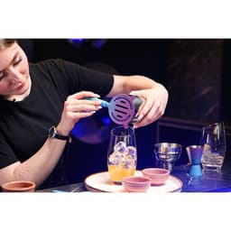 Стрейнер Flume с ушками, h=20 см, нержавеющая сталь, сине-фиолетовый