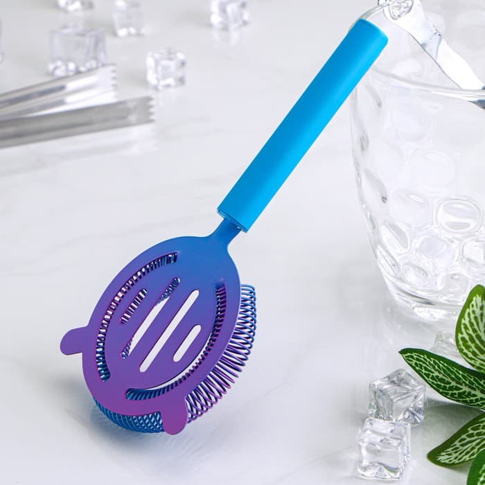 Стрейнер Flume с ушками, h=20 см, нержавеющая сталь, сине-фиолетовый