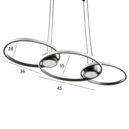 Люстра Ронделл LED 60 Вт 4000К черный 89×35×100 см BayerLux